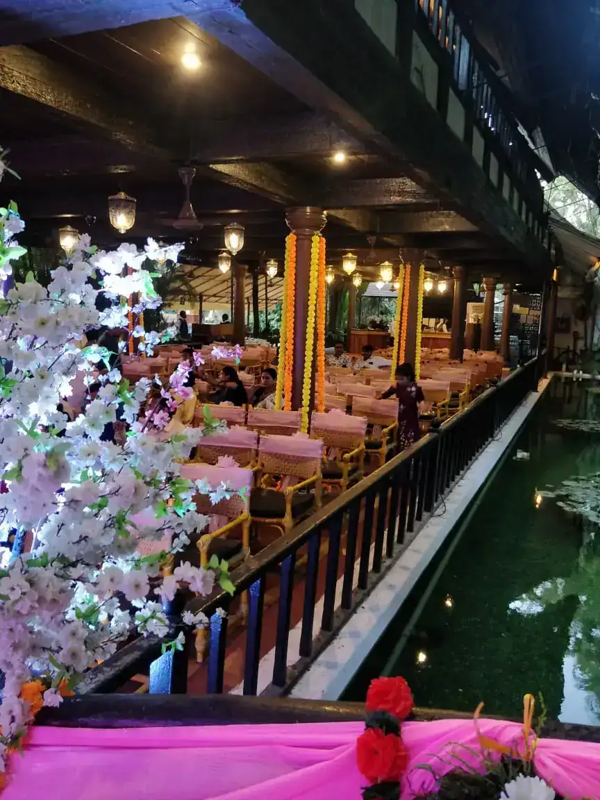 Waterside lounge seating at the Exotica restaurant